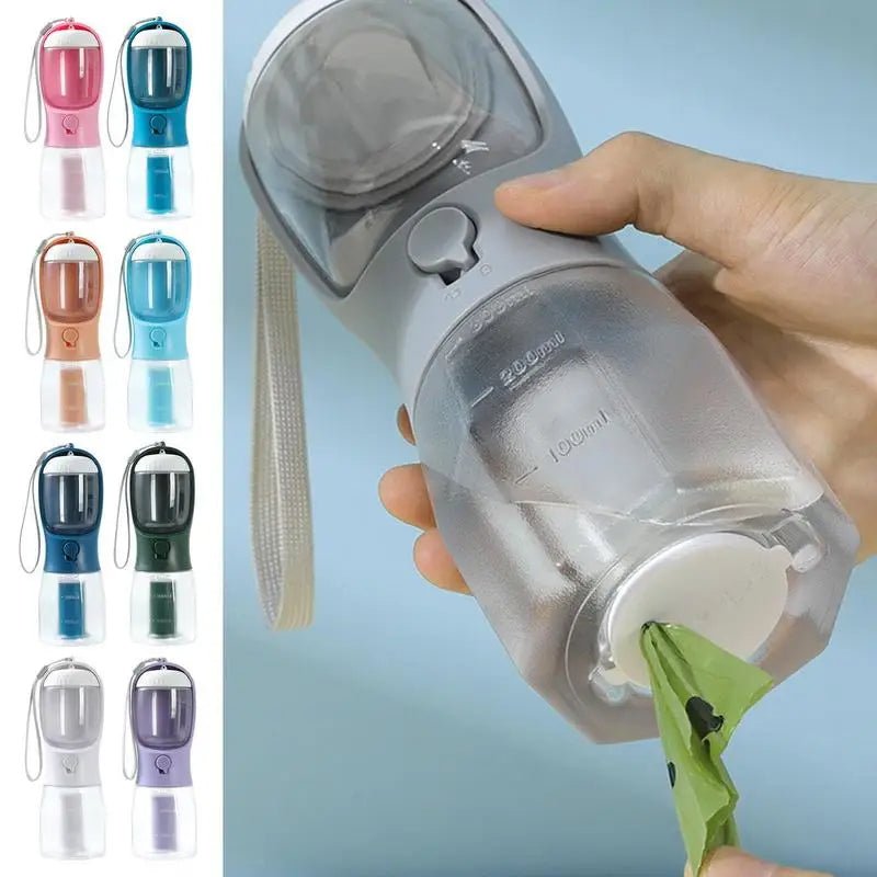 Dog Water Cup Drinking Food Garbage Bag Three - in - one Portable Small Multi - functional Pet Cups Pets Supplies - GenStyle,