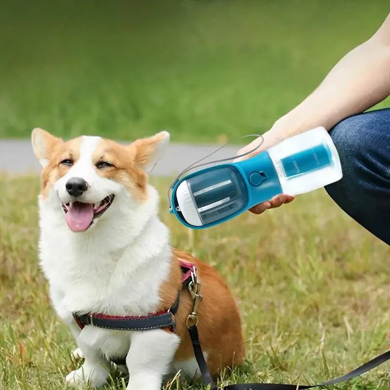 Dog Water Cup Drinking Food Garbage Bag Three - in - one Portable Small Multi - functional Pet Cups Pets Supplies - GenStyle,