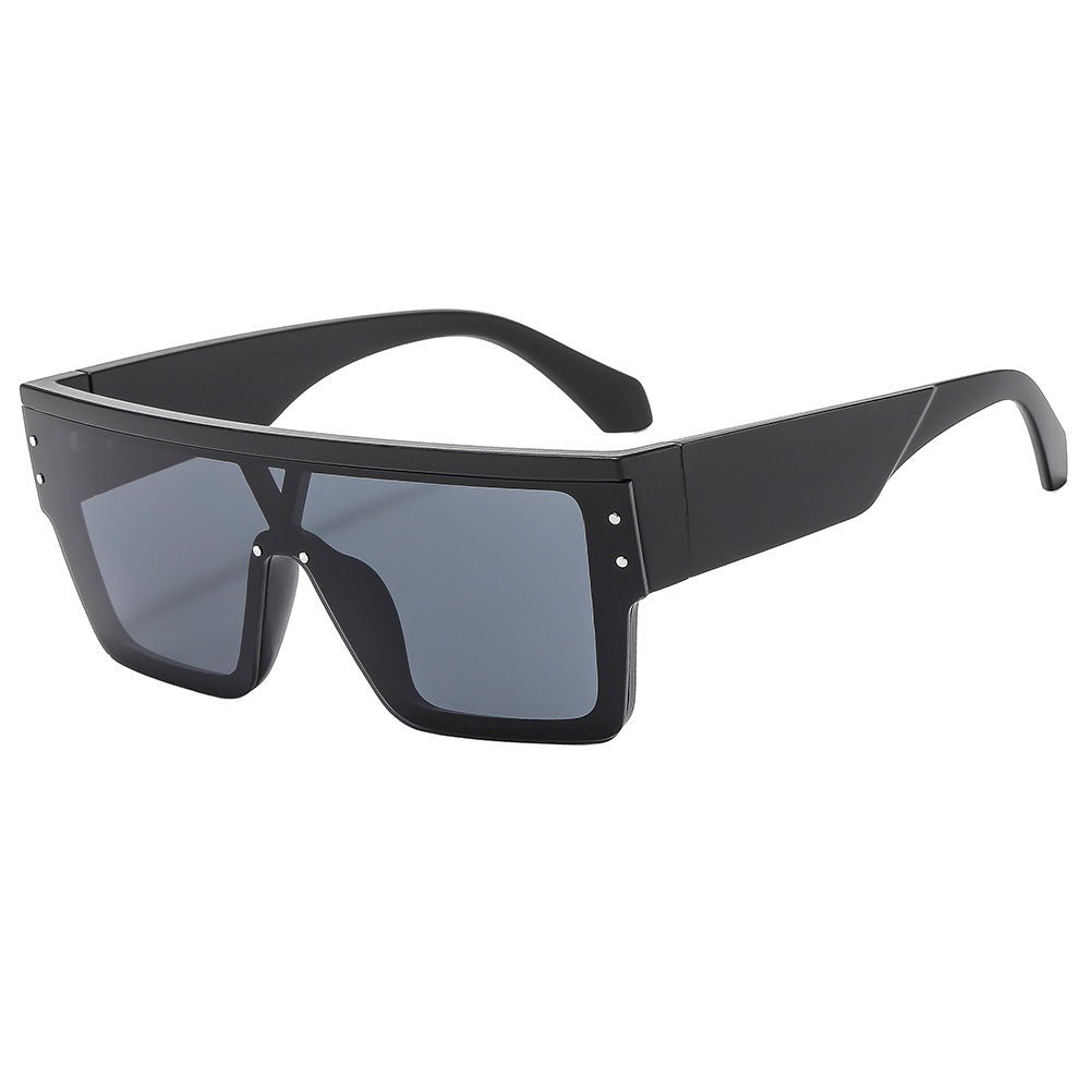 Fashionable Vintage Design Oversized Reflective Sunglasses - GenStyle,