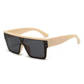 Fashionable Vintage Design Oversized Reflective Sunglasses - GenStyle,