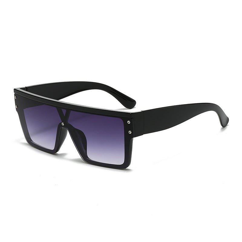 Fashionable Vintage Design Oversized Reflective Sunglasses - GenStyle,