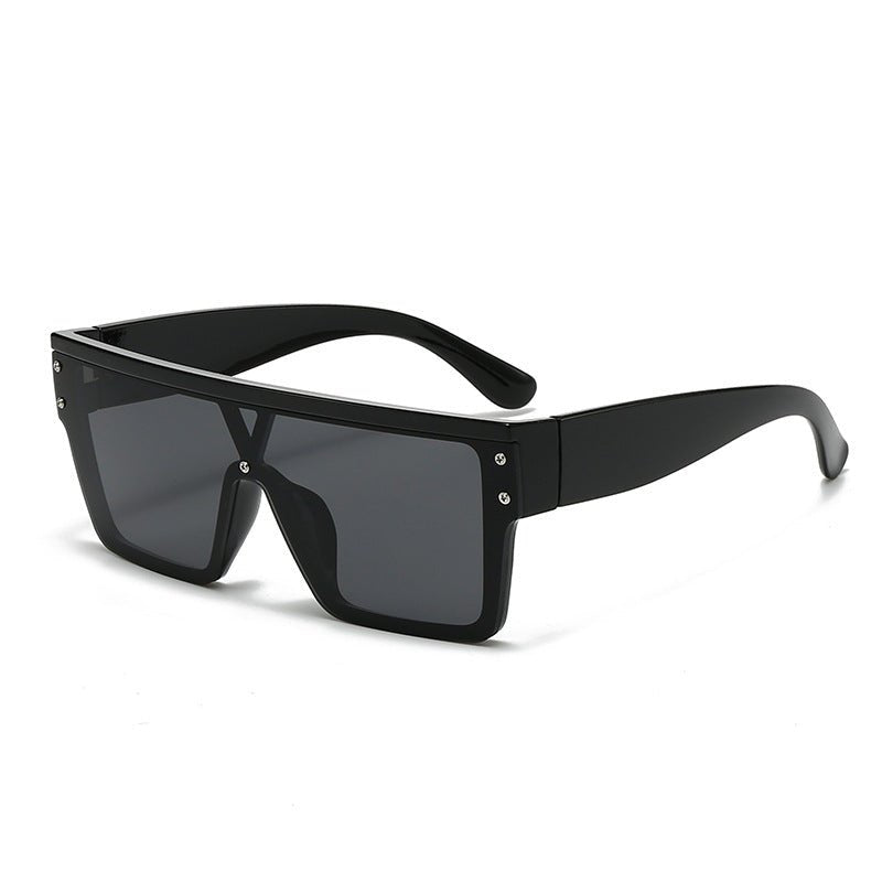 Fashionable Vintage Design Oversized Reflective Sunglasses - GenStyle,