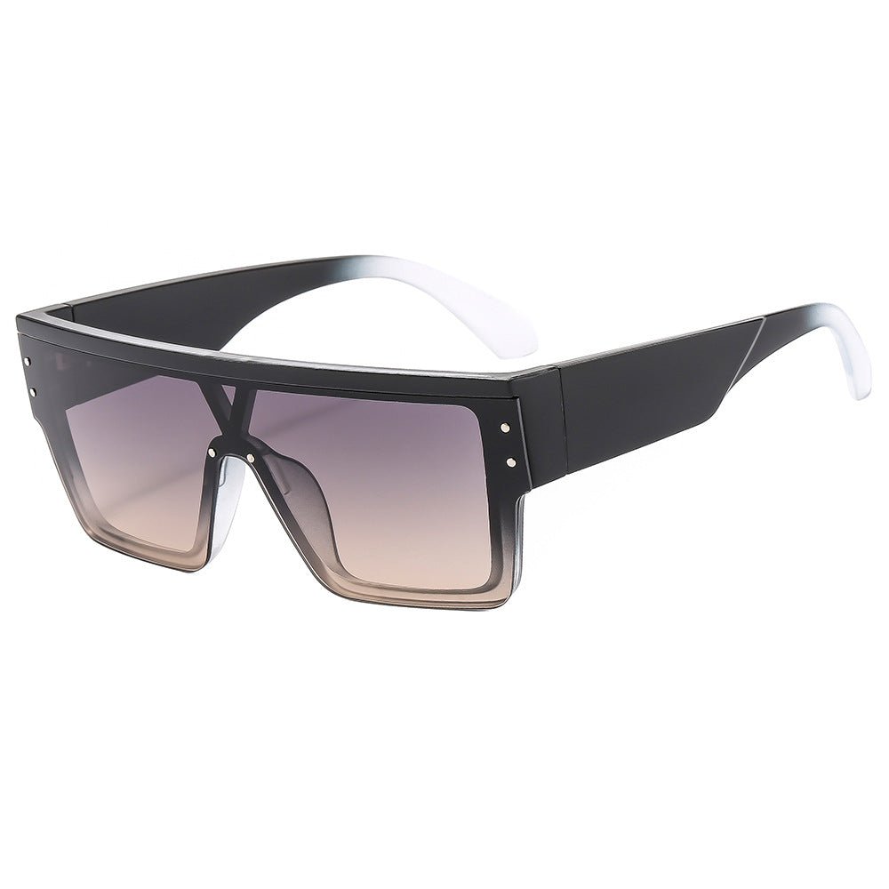 Fashionable Vintage Design Oversized Reflective Sunglasses - GenStyle,