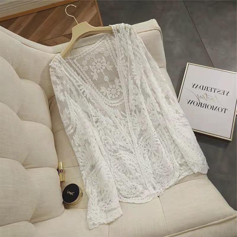 Lace Cardigan Outerwear Sun - protective Shirt Women's Summer Thin Style - GenStyle,