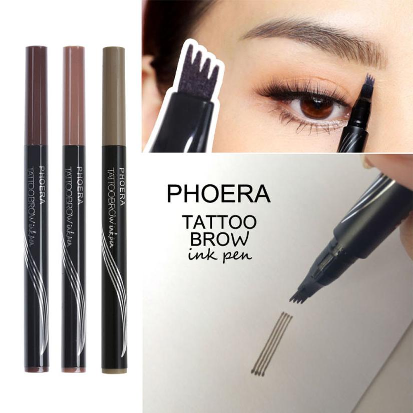 New Long Lasting Ultra - Fine Four - Comb Eyebrow Pencil - GenStyle,
