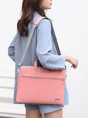 PU Leather Women Laptop Bag Notebook Carrying Case Briefcase For Macbook Air 13.3 14 15.6 Inch Men Handbags Shoulder Mouse Bag - GenStyle,