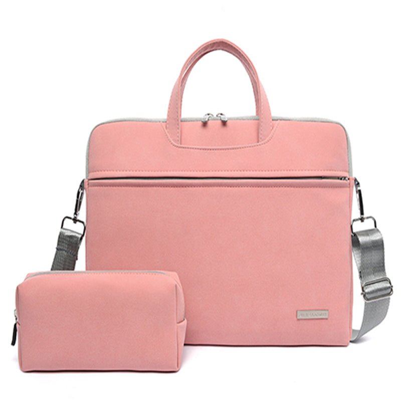 PU Leather Women Laptop Bag Notebook Carrying Case Briefcase For Macbook Air 13.3 14 15.6 Inch Men Handbags Shoulder Mouse Bag - GenStyle,